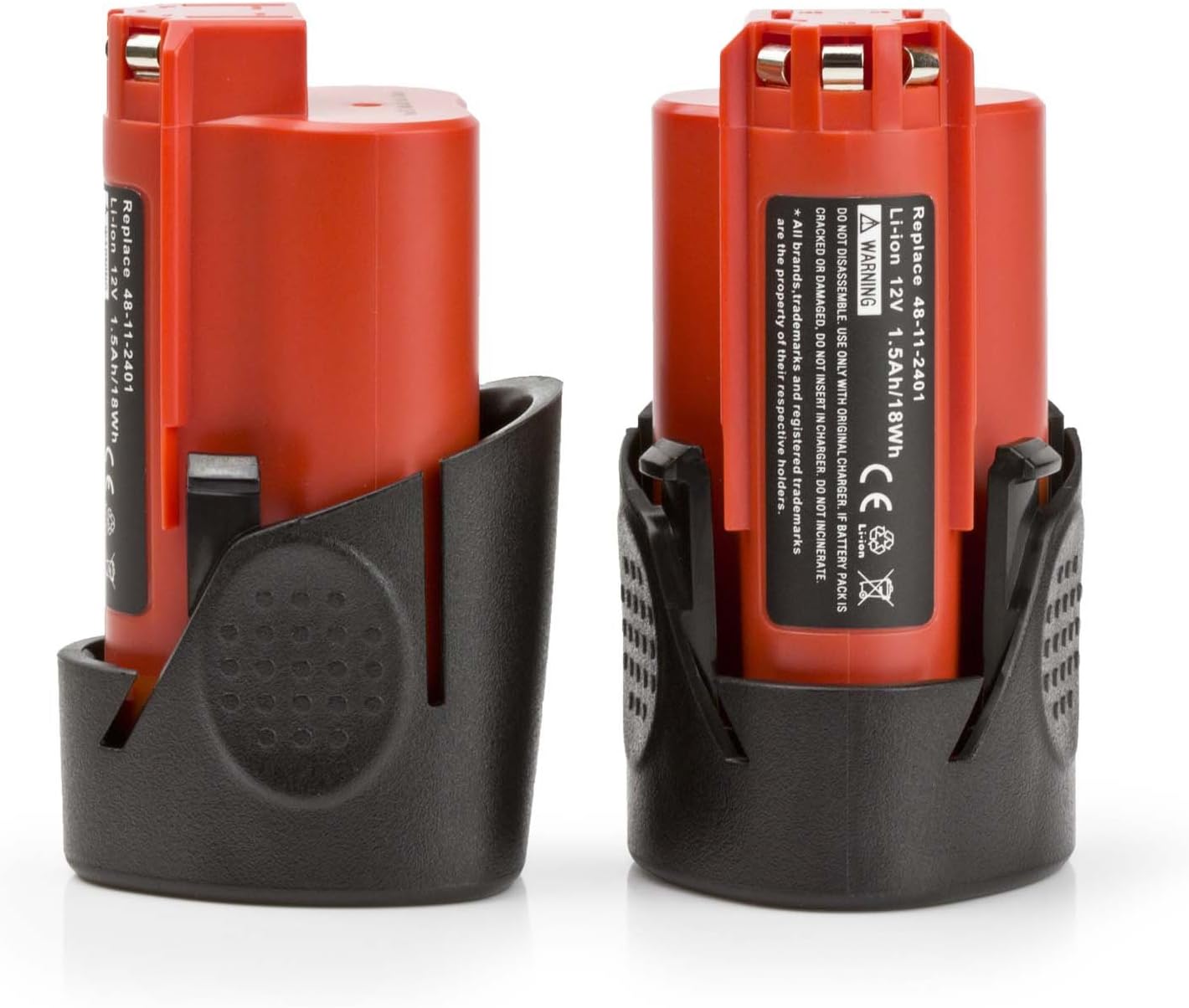 ExpertPower 2 Pack 12-Volt Lithium Replacement Battery for Milwaukee M12, 48-11-2401, 48-11-2402, 48-11-2420, 48-11-2430, 48-11-2440, 48-11-2460, 48-11-2411, 48-11-2412 and Heated Hoodie Jacket