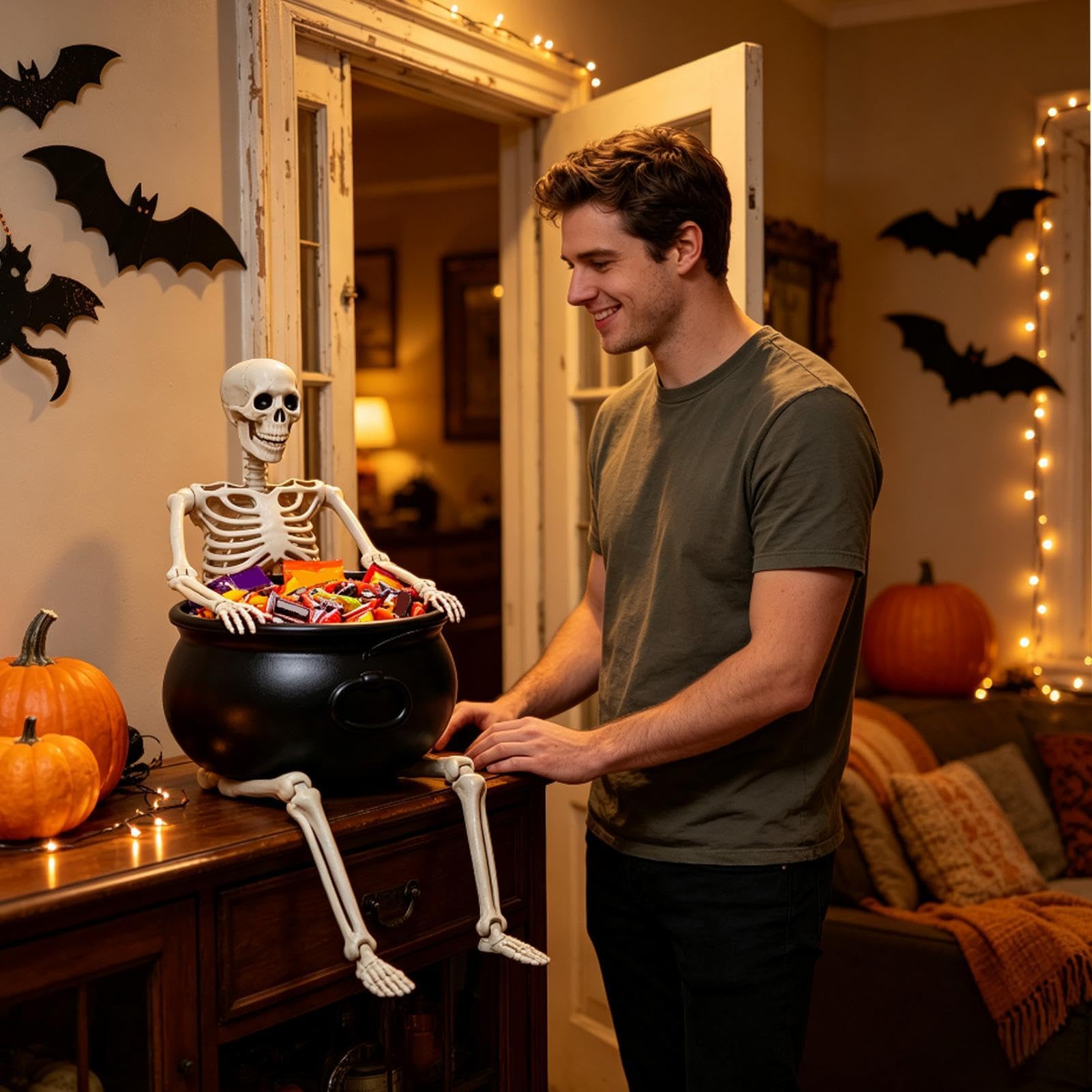Porta caramelle scheletro – Posable Spooky Halloween Decor