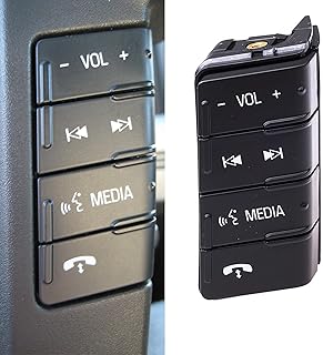 Radio Volume Media Steering Wheel Audio Control Switch Button Right Side Compatible with Ford F-150 2011-2014,Volume Control Keys Assembly Replace Part Number AL3Z-9C888-CA AL3Z9C888CA SW6880 SW-6880