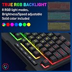 Redragon S151 PRO 3-Mode Clavier de jeu Wilreess & La souris Combo, 104 Clés K525 RGB Clavier et 10000 DPI M616 Gaming Mouse Bundle