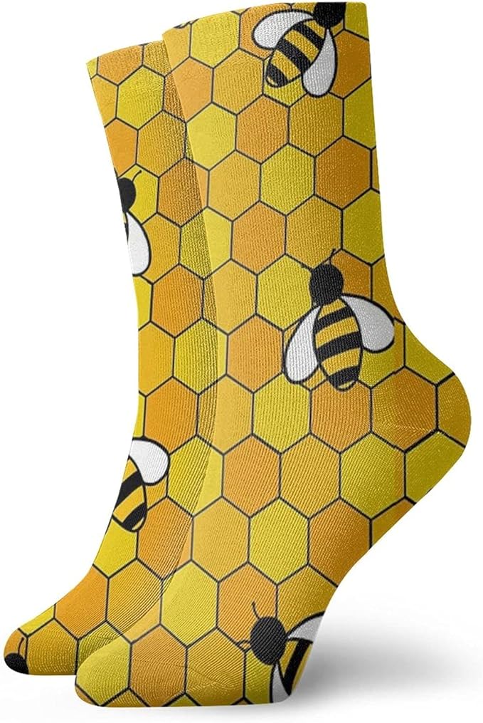 Honey Bees Socks Funny Casual Sports Work Socks Classic