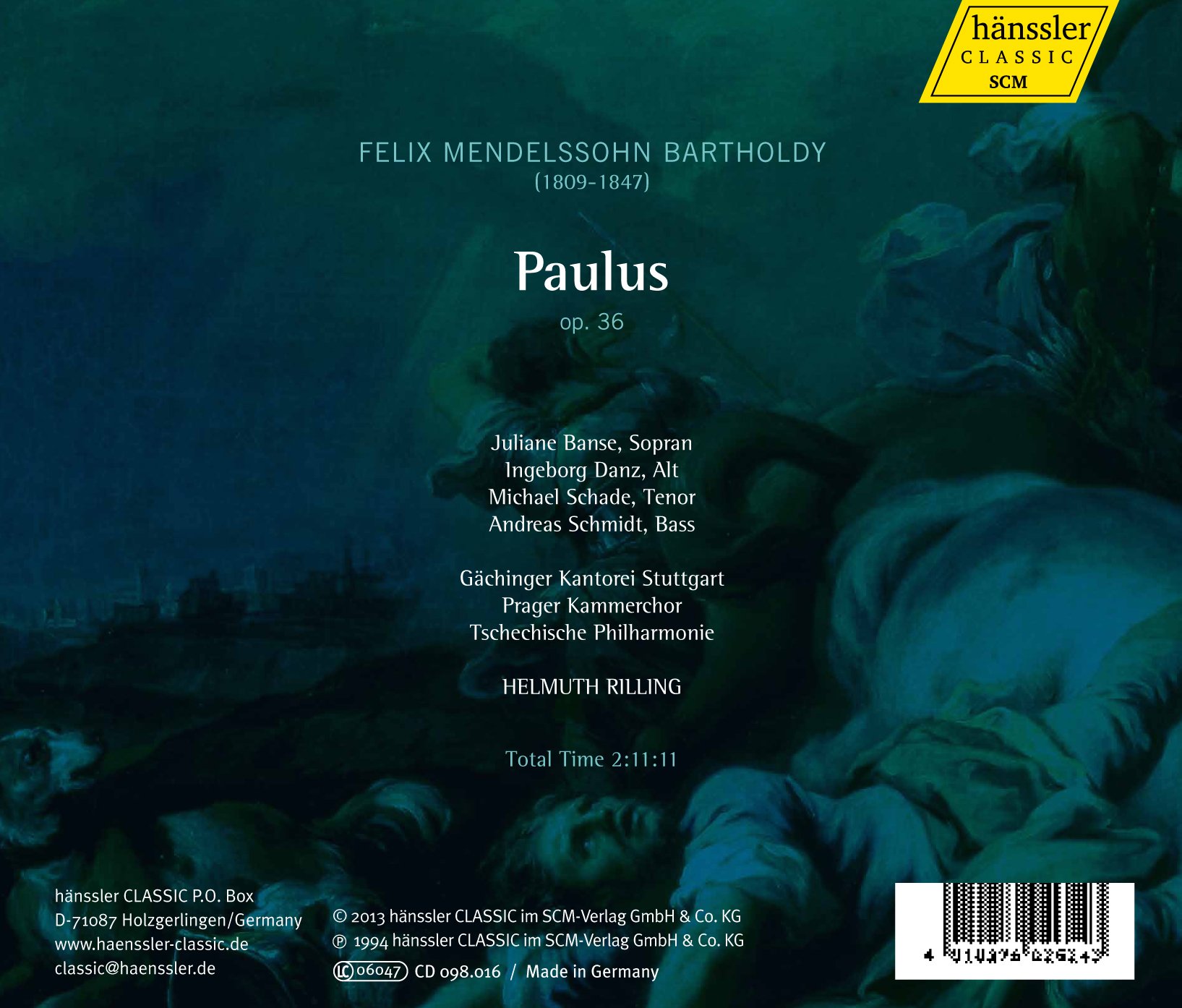 Mendelssohn : Paulus Op. 36. Rilling.