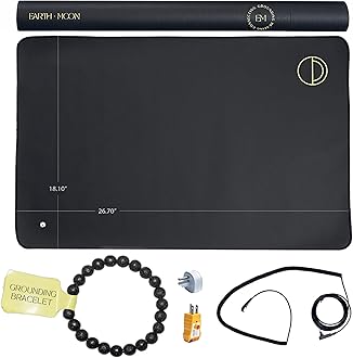 EARTH AND MOONGrounding Mat for Sleeping, Earthing Mat Grounding Pad Universal Starter Kit, Grounding Mats for Overall Wellbeing, Get Grounded While You Sleep