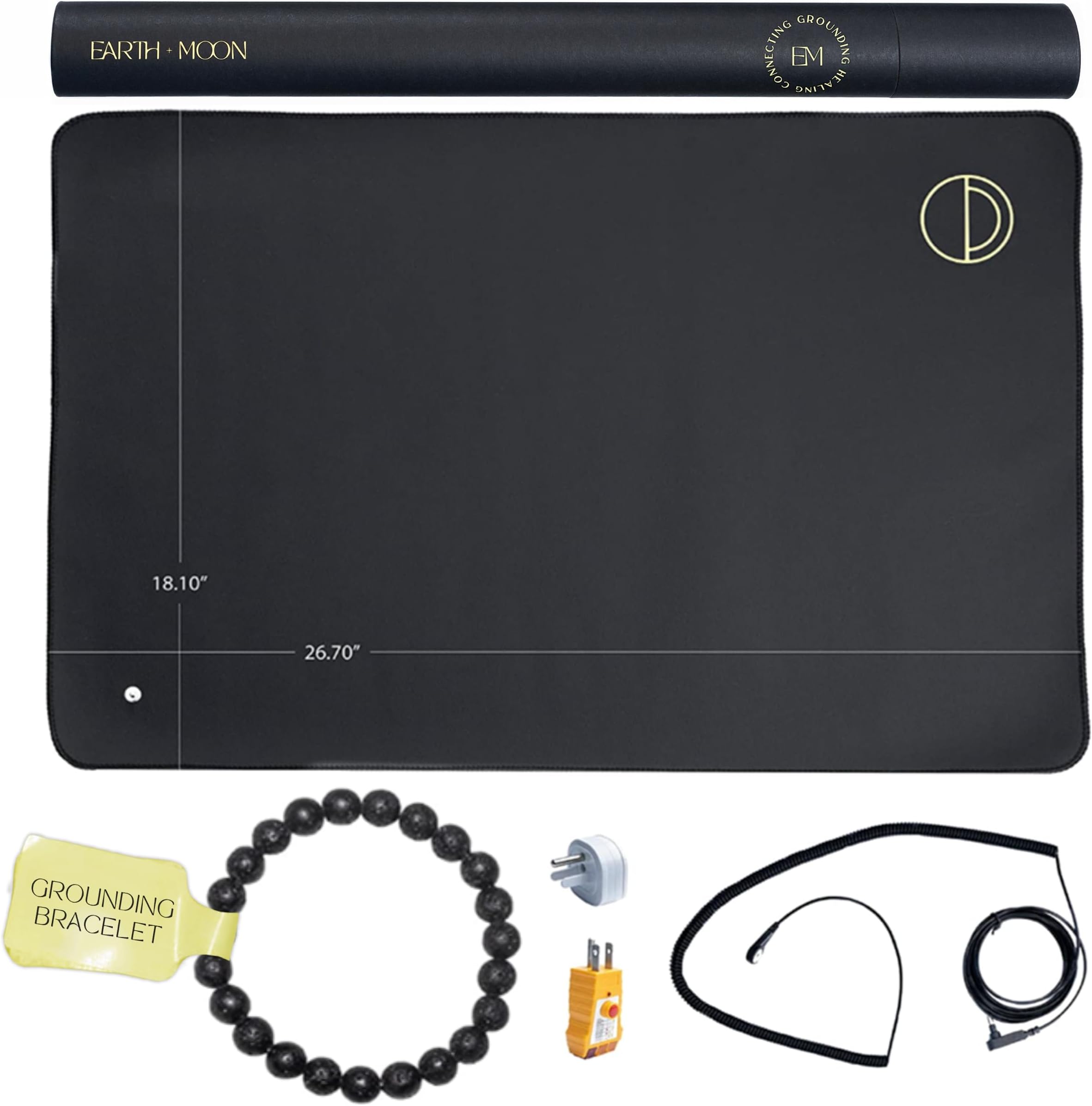 EARTH AND MOONGrounding Mat for Sleeping, Earthing Mat Grounding Pad Universal Starter Kit, Grounding Mats for Overall Wellbeing, Get Grounded While You Sleep