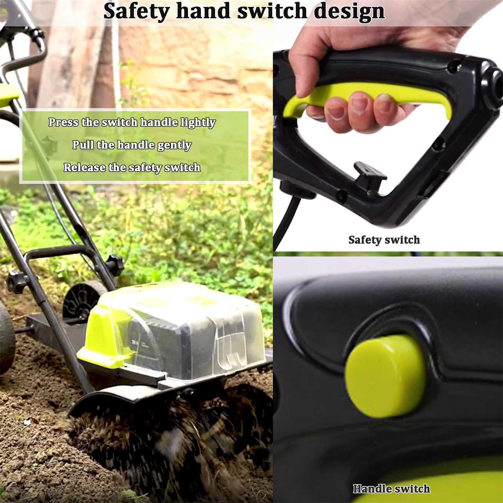 Motocultor Inalámbrico De 40 V, Motocultor Eléctrico De 180 Rpm Con Baterías De 4 Ah Y Cargador, Ideal Para Jardinería, Corte, Cuidado Y Compostaje.