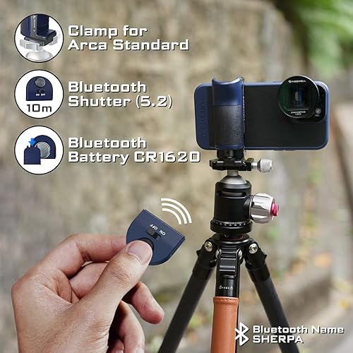Miniatura 4 de Freewell Versátil Bluetooth Smartphone Selfie Grip con ARCA estándar, soporte de zapata fría para iPhone, teléfono celular Samsung