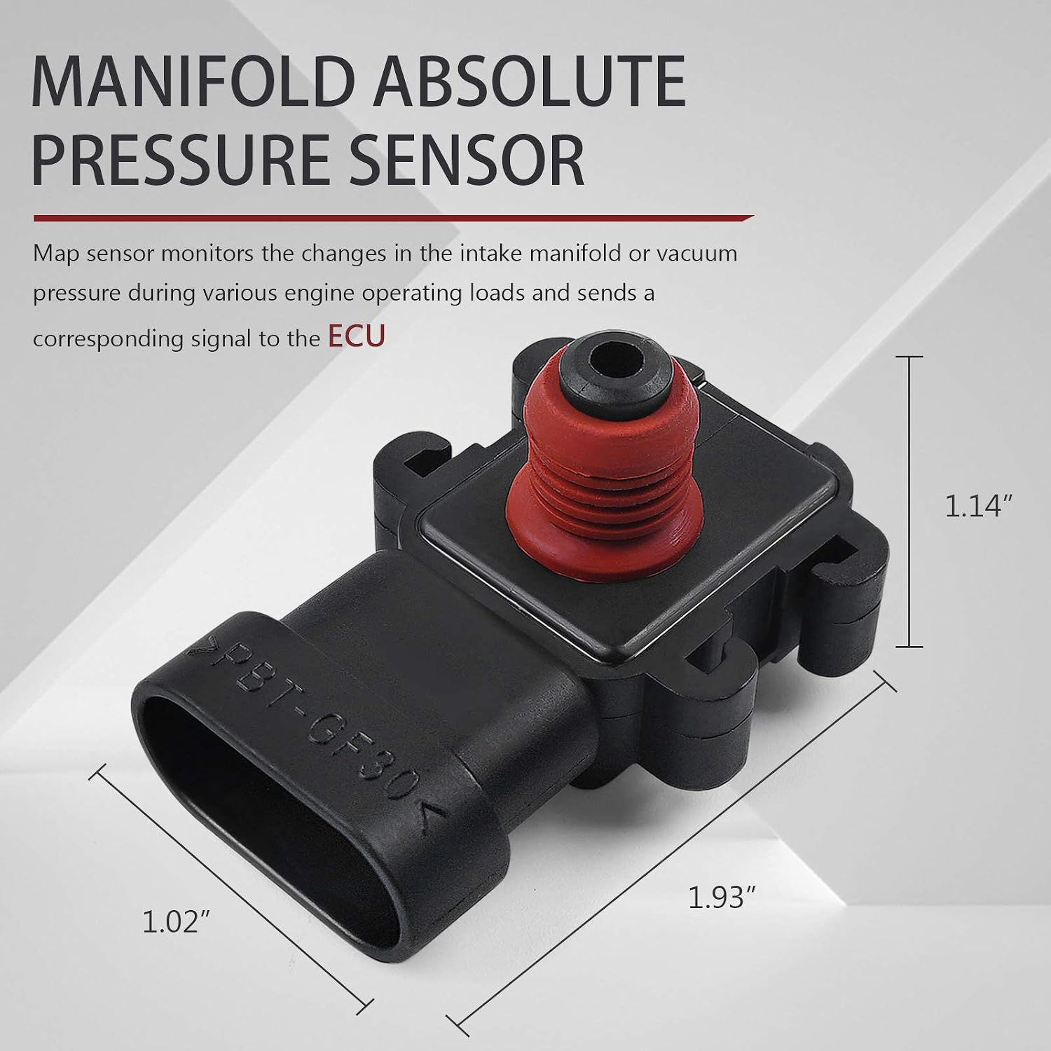 OTUAYAUTO Map Manifold Absolute Pressure Sensor - Replacement for Chevy Silverado Suburaban Tahoe Buick Lesabre Cadillac GMC Yukon 1999-2008 213-4434 16187556 213-796 16249939 12614973 16187556 SU1078