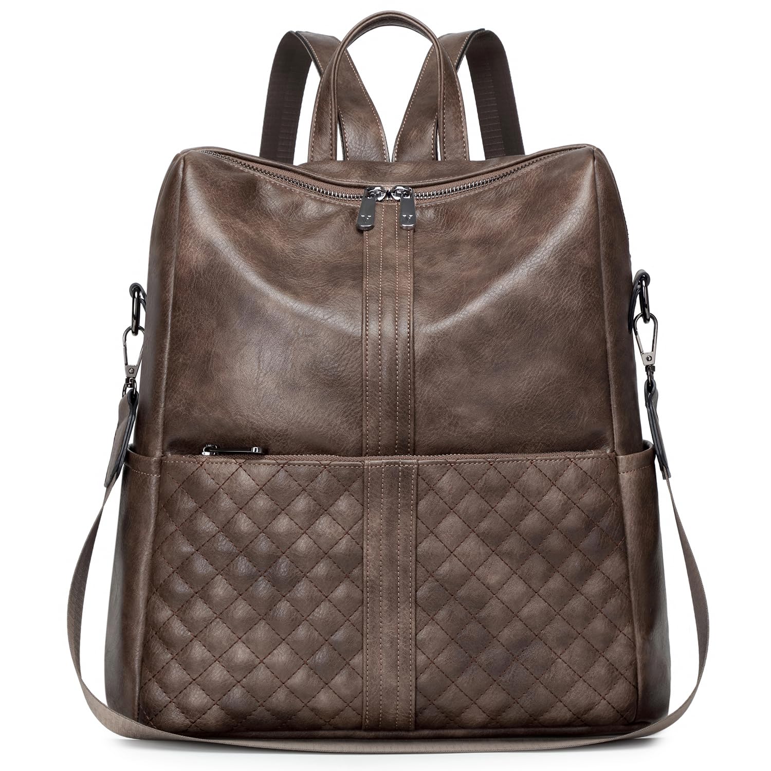 sqlpDaily Use Backpack Purse for Women Vegan Leather Travel Back Pack Fashion Multipurpose Design Shoulder Bags Handbag