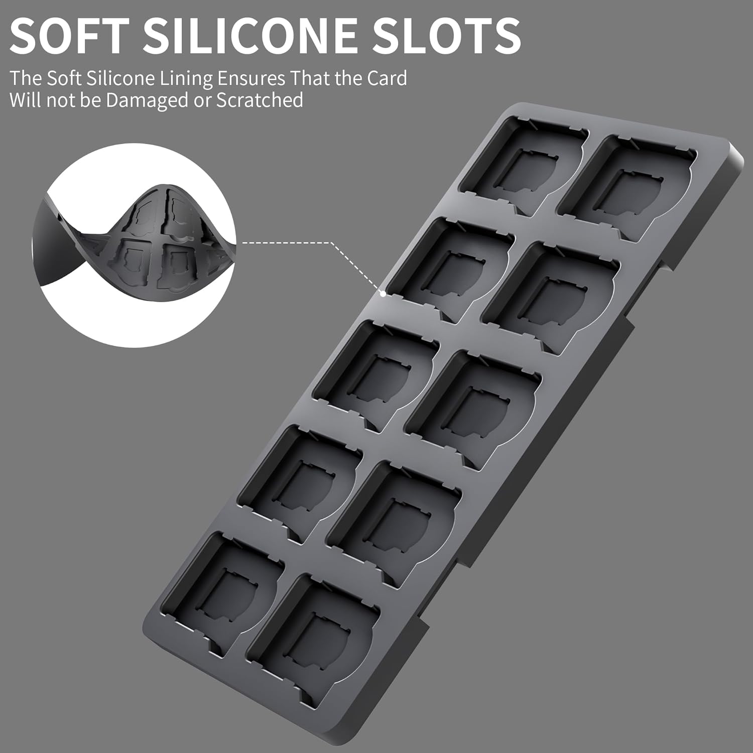 FANPL Game Case Holder for Nintendo Switch 2/1/Switch OLED/Lite, 40 Game Card and 40 Micro SD Card Slots Portable Storage Case for Switch 2, Cartridge Box with Hard Shell & Soft Liner - Image 4