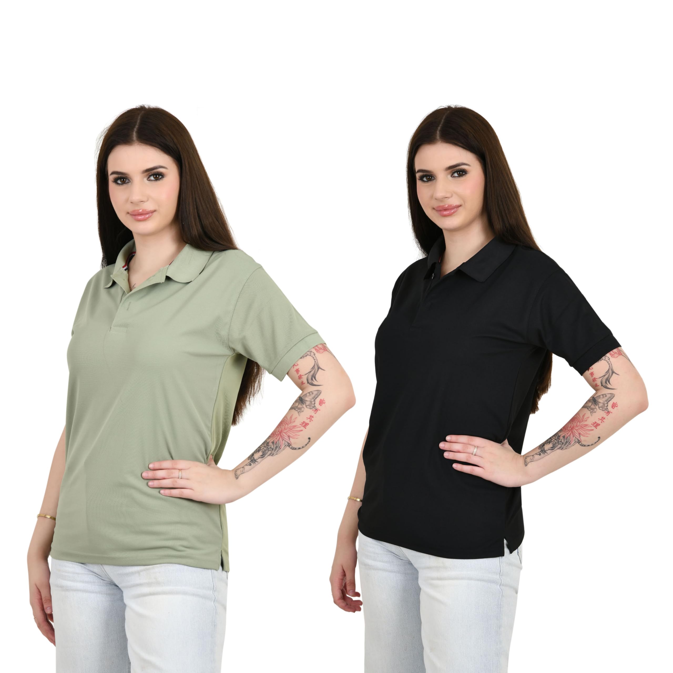 trizon Combo Women's Cotton Regular Fit Polo T-Shirt-picture-25