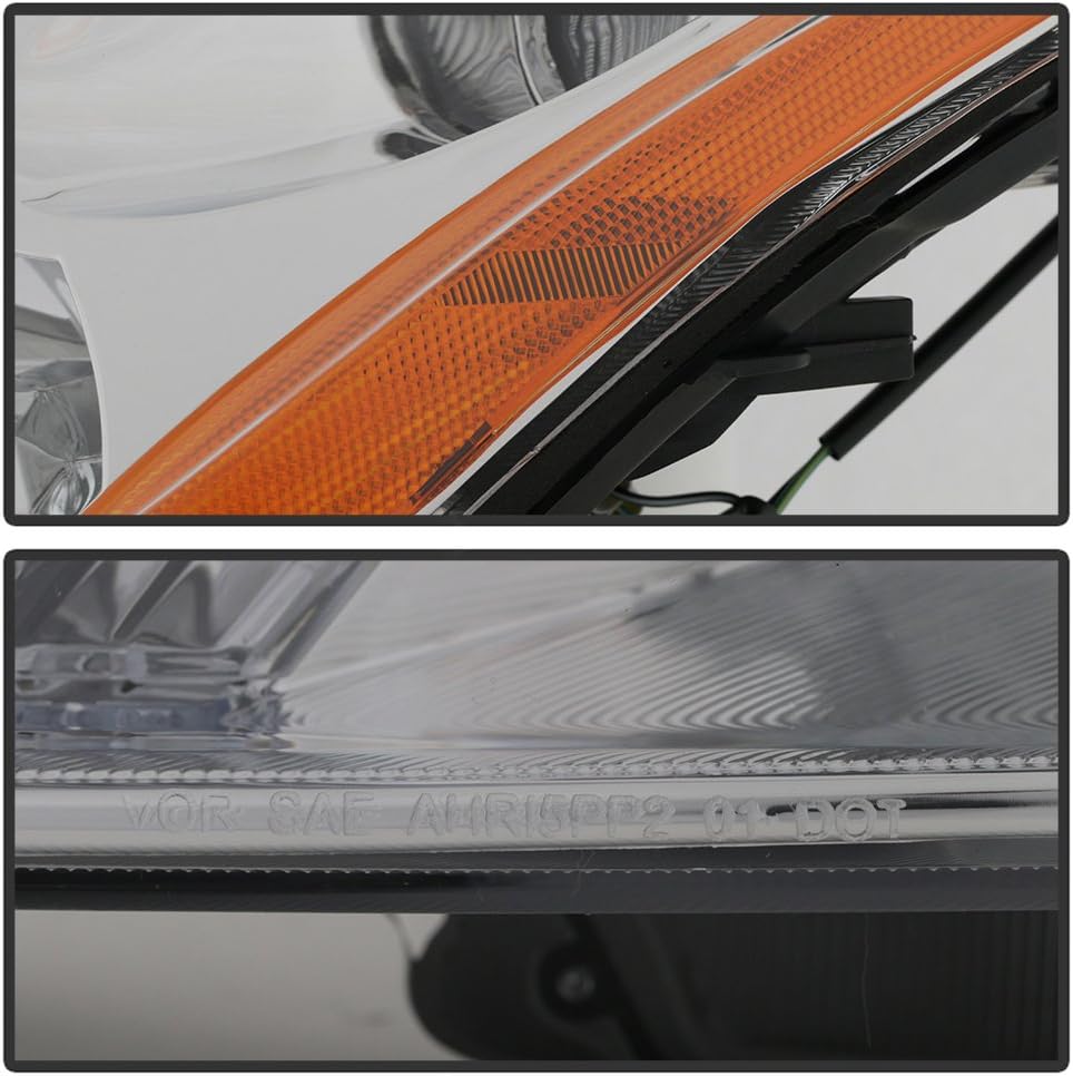 ACANII - For [Halogen Model] 2003-2007 Nissan Murano Chrome Housing Headlights Headlamps Pair Driver + Passenger Side