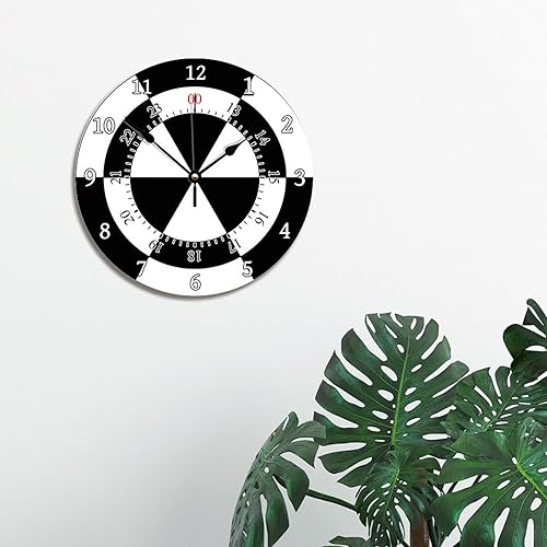 Miniatura 4 de ArogGeld Reloj de pared de madera de 12 pulgadas, funciona con pilas, silencioso, sin tictac, moderno, para dormitorio, sala de estar, decoración de