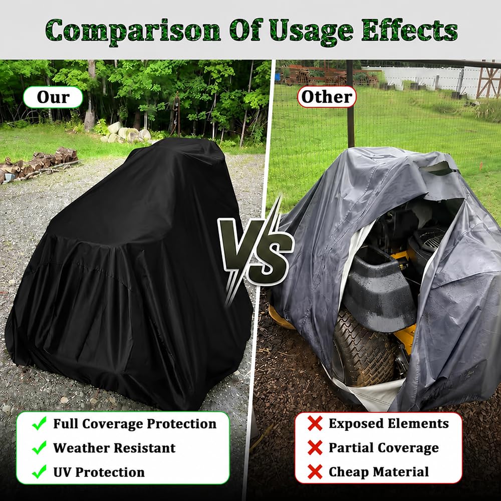 Funda para Tractor Cortacésped para Viking MT-5112-Z 2014-2019 43", Cubierta para Cortacésped Impermeable Resistente al Viento