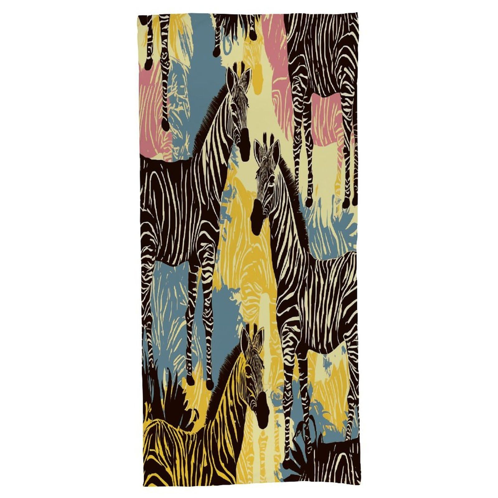 Fekiloot Men's Style Giraffe And Zebra Bath Towel Highly Absorbent,Beach Towels For Wo,Pool Towel Bathroom Essential For Beach,Gym,Travel, Camp