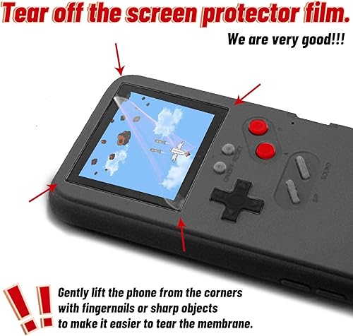 Miniatura 5 de Funda con Gameboy para iPhone, funda protectora retro autoalimentada con 36 juegos pequeños, pantalla a todo color, funda con videojuegos para