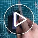 Automatic Utility Knife, Safety Black Box Cutter Retractable, EDC Push Button Knife, Exacto Scalpel Knife, 10PCS #23 Razor Blades Pocket Knife with Clip (Blue)