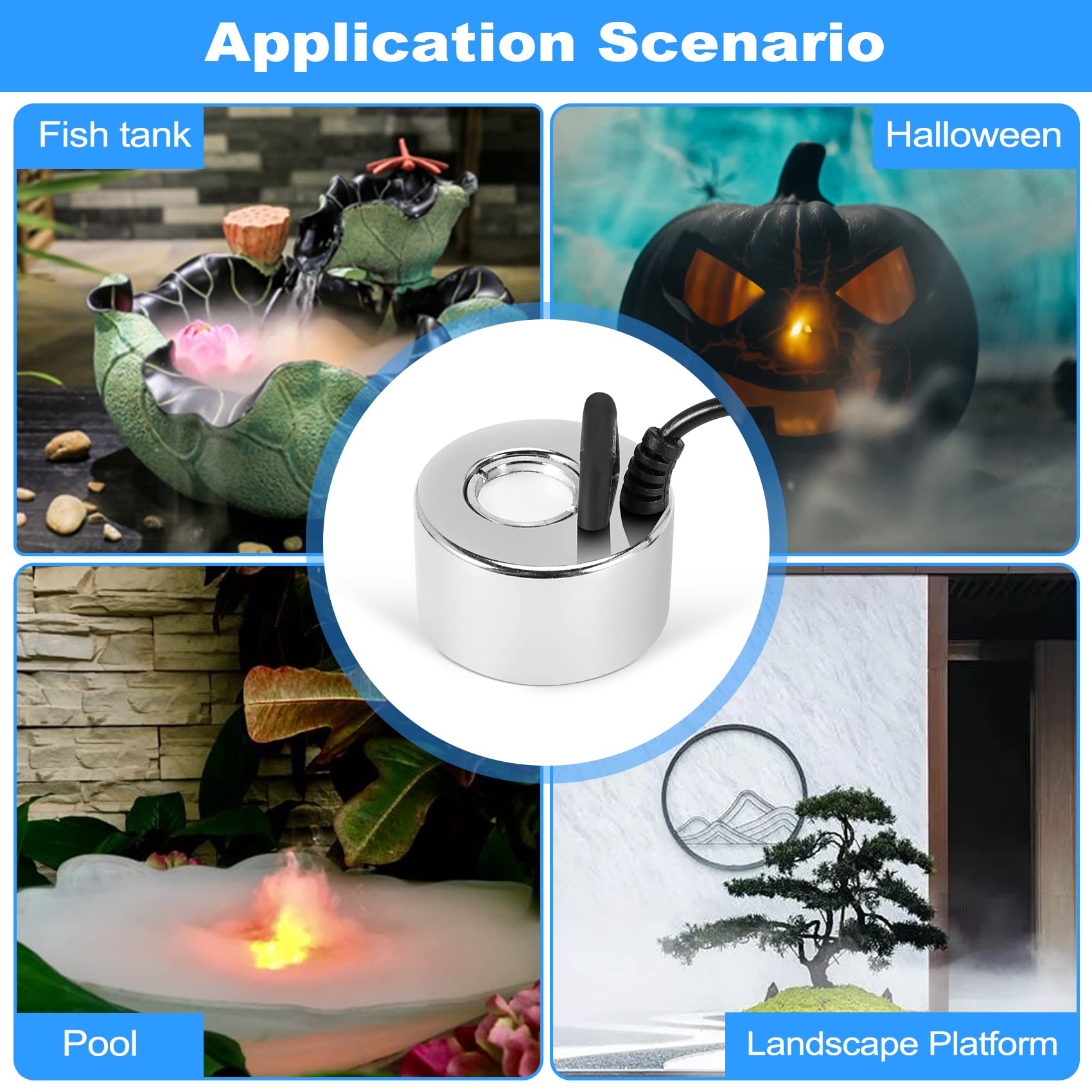 Dytabepl Ultraschall Vernebler 24V - Nebelmaschine Für Teich, Brunnen & Halloween Dekoration