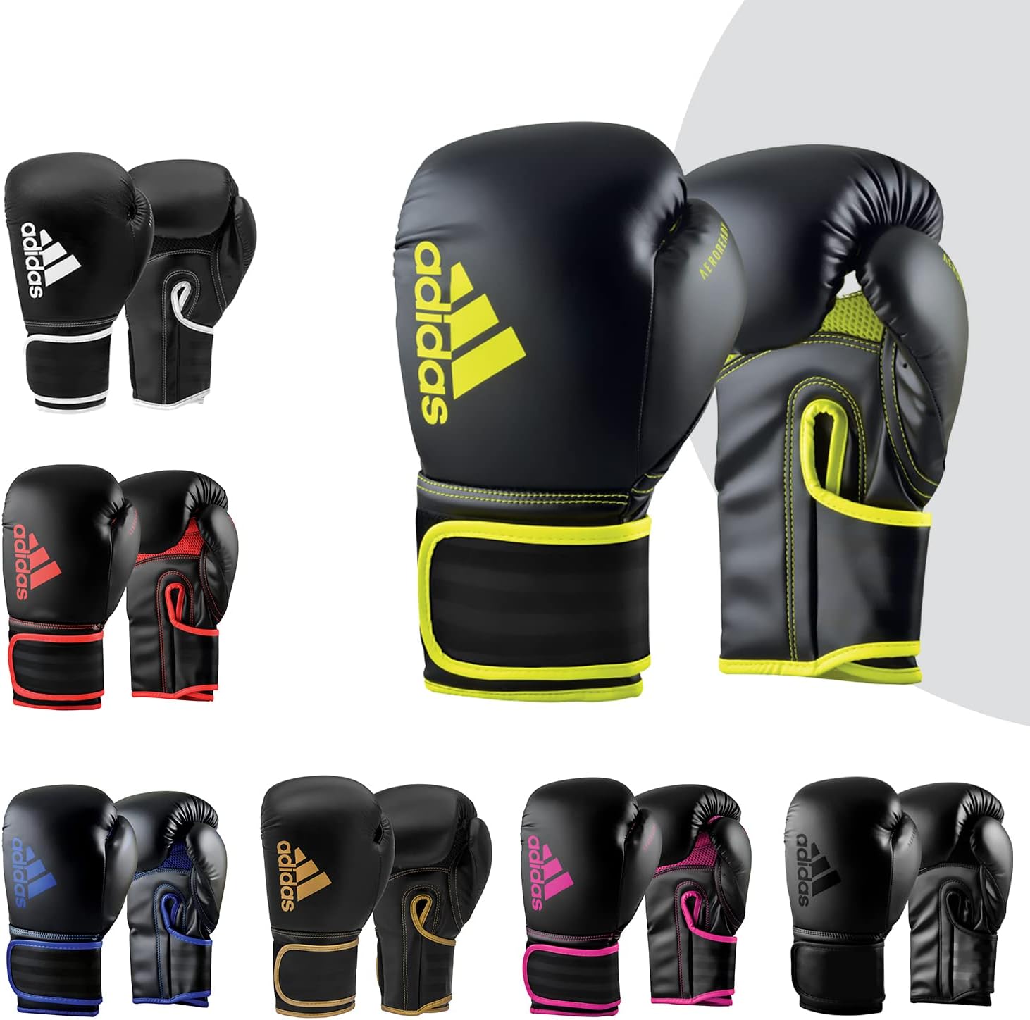 Adidas Boxing and Training Bundle - Hybrid 80 Boxing Glove + Focus Mitts + Hand Wraps + Jump Ropes for Boxing, Training, Fitness, & Gym – for Men, Women, & Unisex