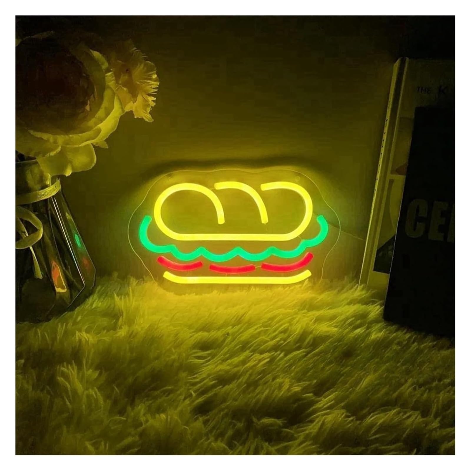 Per insegne al neon, a sandwich regolabili, adatte per decorazioni murali di ristoranti(24cmx40cm)