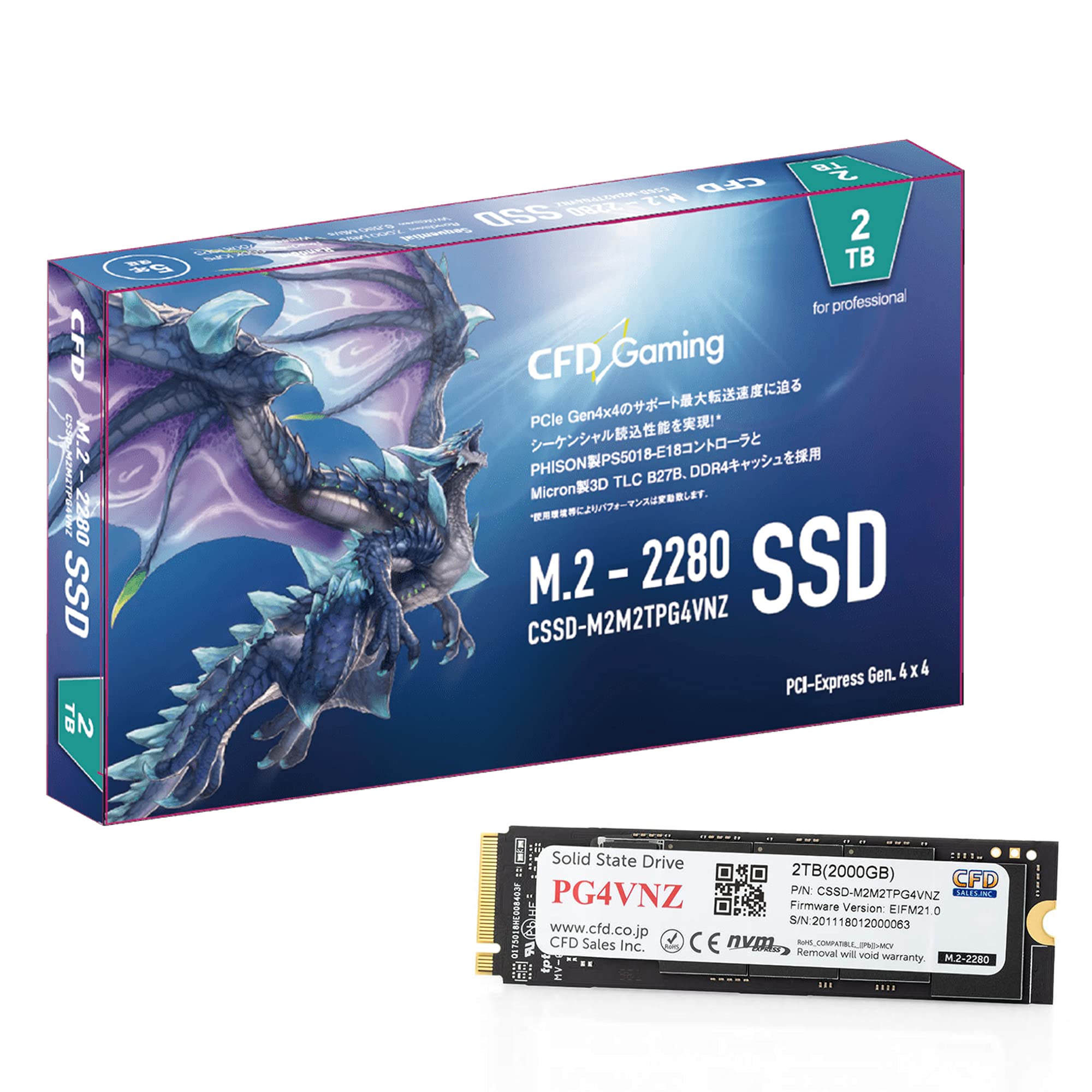 Amazon.co.jp: CFD販売 PG4VNZシリーズ 2TB (読取り最大 7,000MB 