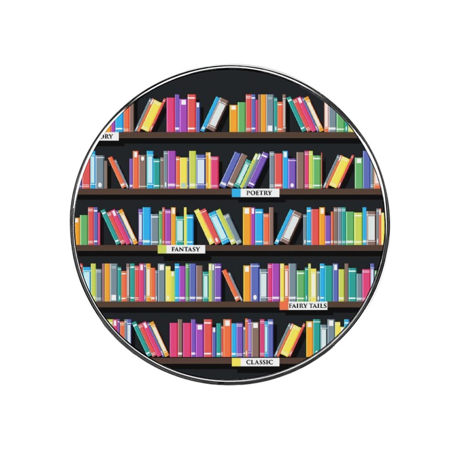 Bookshelf Alloy Fridge Magnet For Office Cabinet Refrigerator Whiteboard Photo