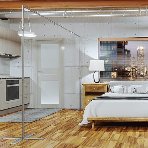 RoomDividersNow Soportes divisores End2End tamaños de 4 pies a 48 pies de ancho, negro, plateado, blanco (plata, 4 pies a 6 pies 8 pulgadas)