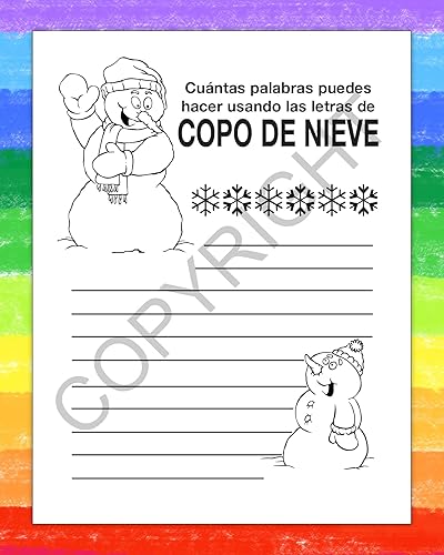 Miniatura 3 de ZOCO - Unas Vacaciones Divertidas - Libros educativos para colorear para niños (paquete de 250 unidades, con crayones) - Vacaciones de invierno,
