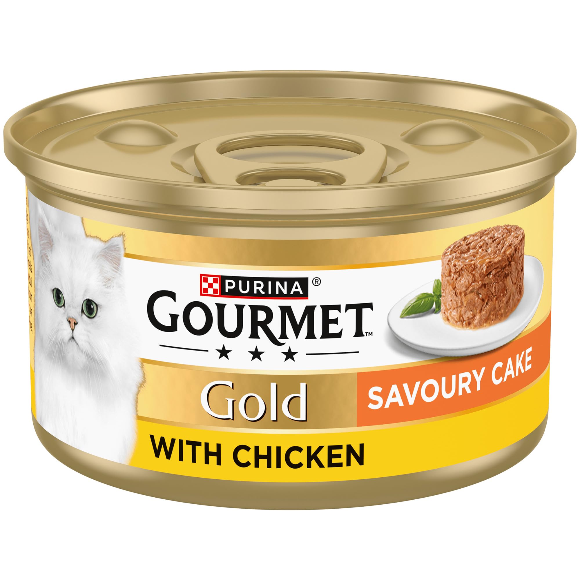 Gourmet Savoury Cake Wet Cat Food - Chicken - X 85G Tins Gold Size 12