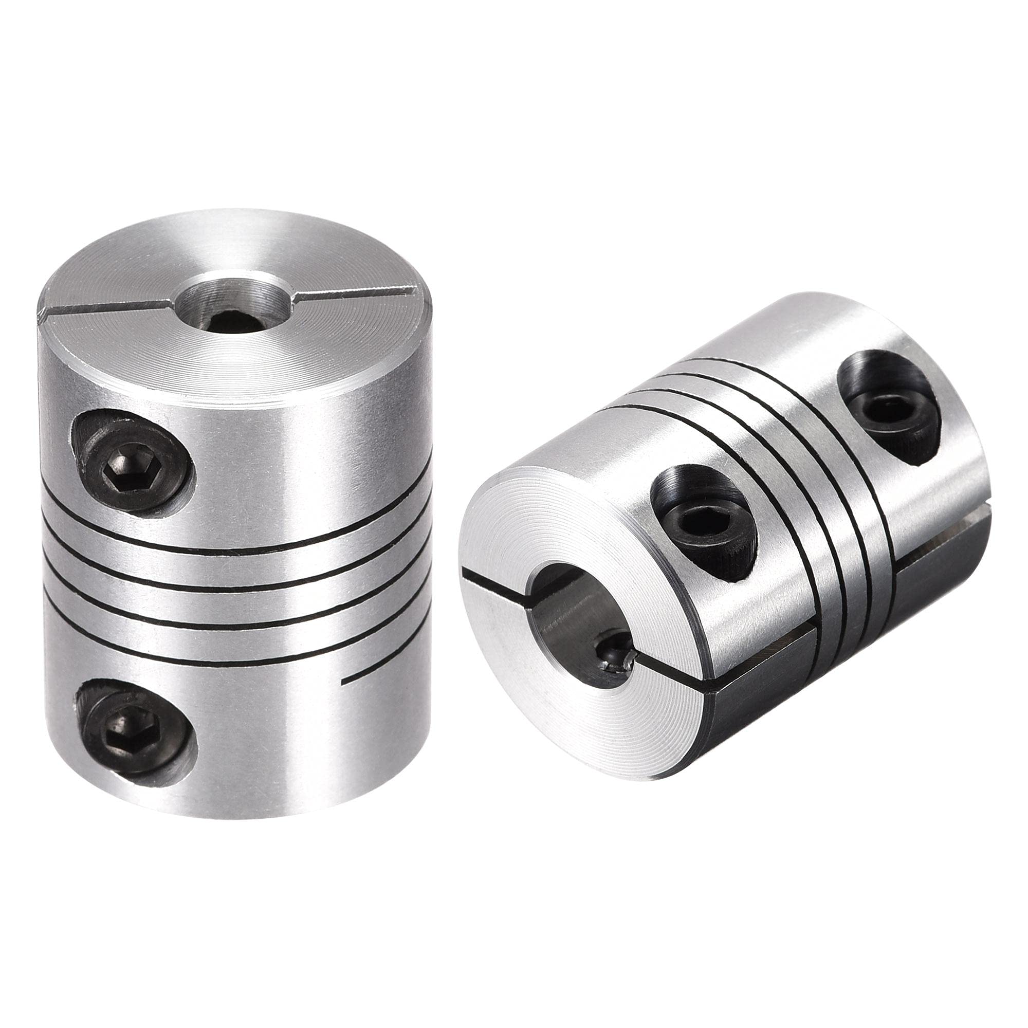 uxcell 2PCS Motor Shaft 6mm to 8mm Helical Beam Coupler Coupling 20mm Dia 25mm Length