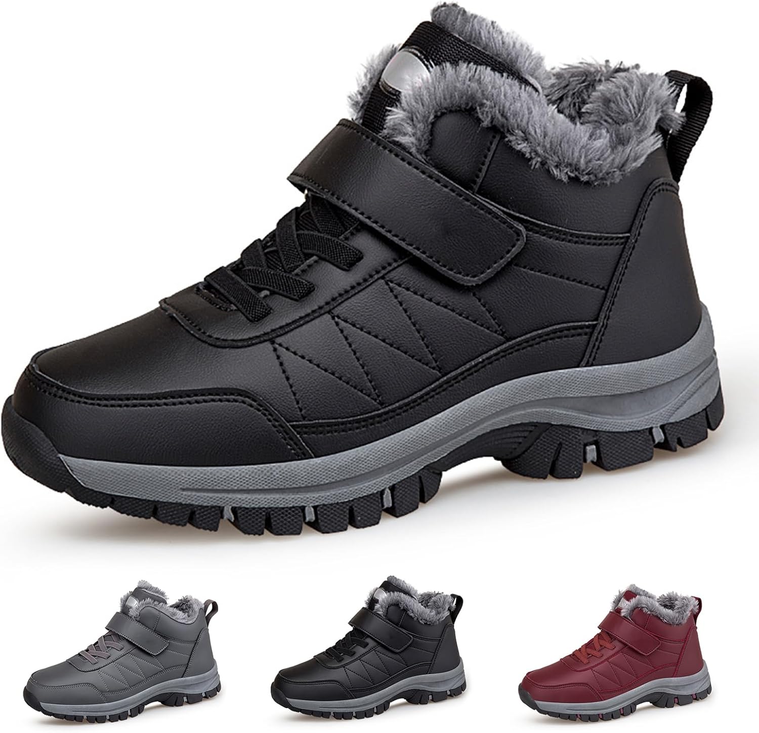 Boots, 2026 Arch Support Orthotic Boots, Fur Lining, Warm Ankle, Waterproof Non-slip Winter Outdoor Hiking Shoes