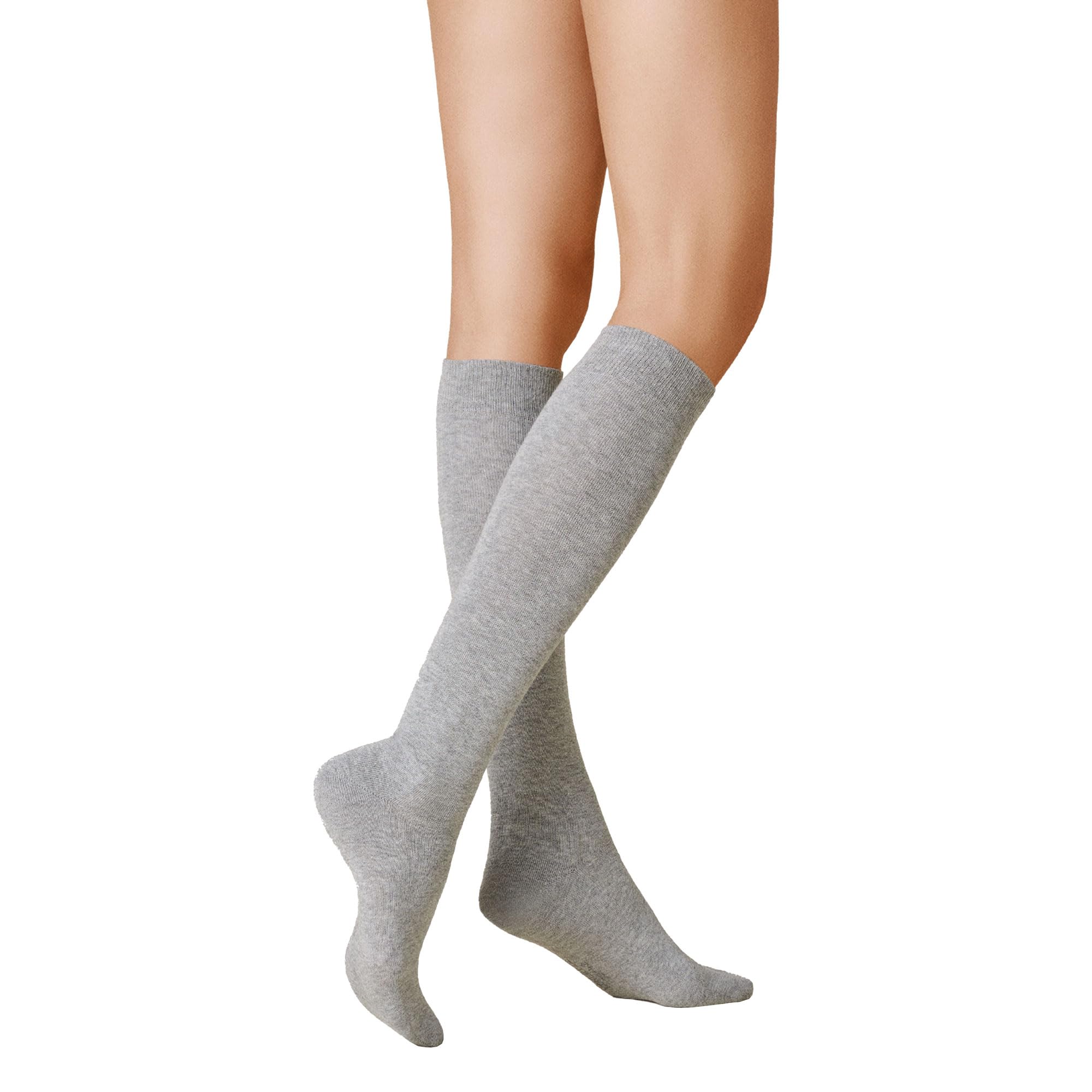 KUNERT Women's LIZ Women's knee socks, Lichtgrau, Regular