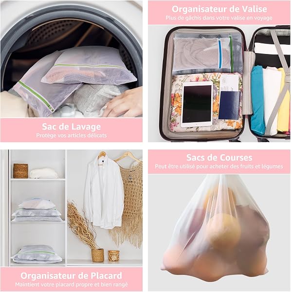 BoxLegend Filet à Linge Machine à Laver - Lot de 11 Sacs pour Sous-Vêtements Délicats, Lingerie et Chaussettes - 5