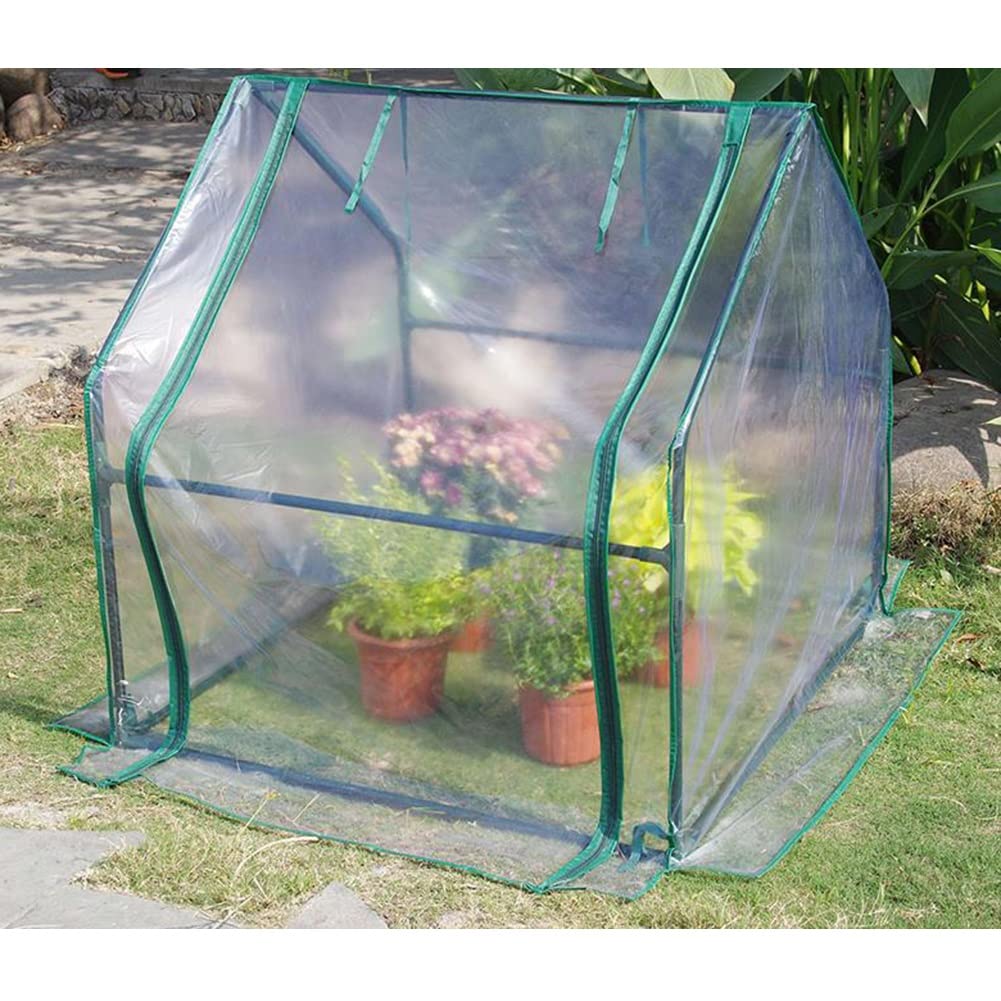 Invernadero de túnel, Invernadero Vegetal extraíble Cubierta de PVC Impermeable Estructura de Acero Resistente Cobertizo de Aislamiento de Plantas para Cultivar hortalizas y Flores