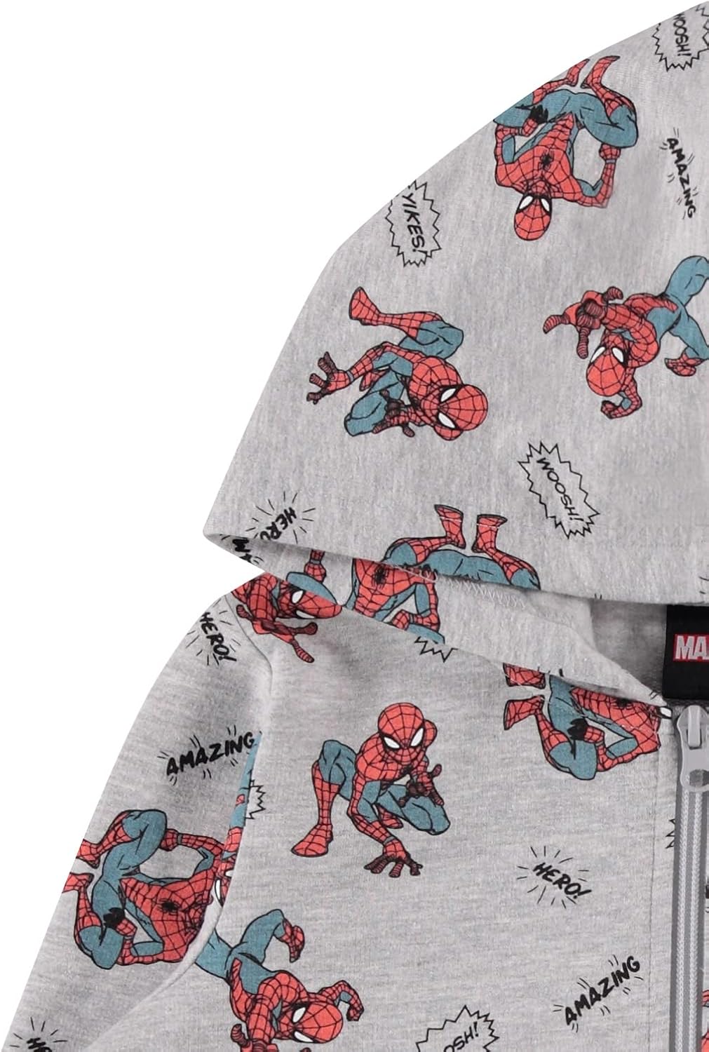Marvel Boys Toddler Spiderman Hoodie - Spiderman, Ironman, Captain America & Hulk Toddler Boys Zip Hoodie Comics - Image 3