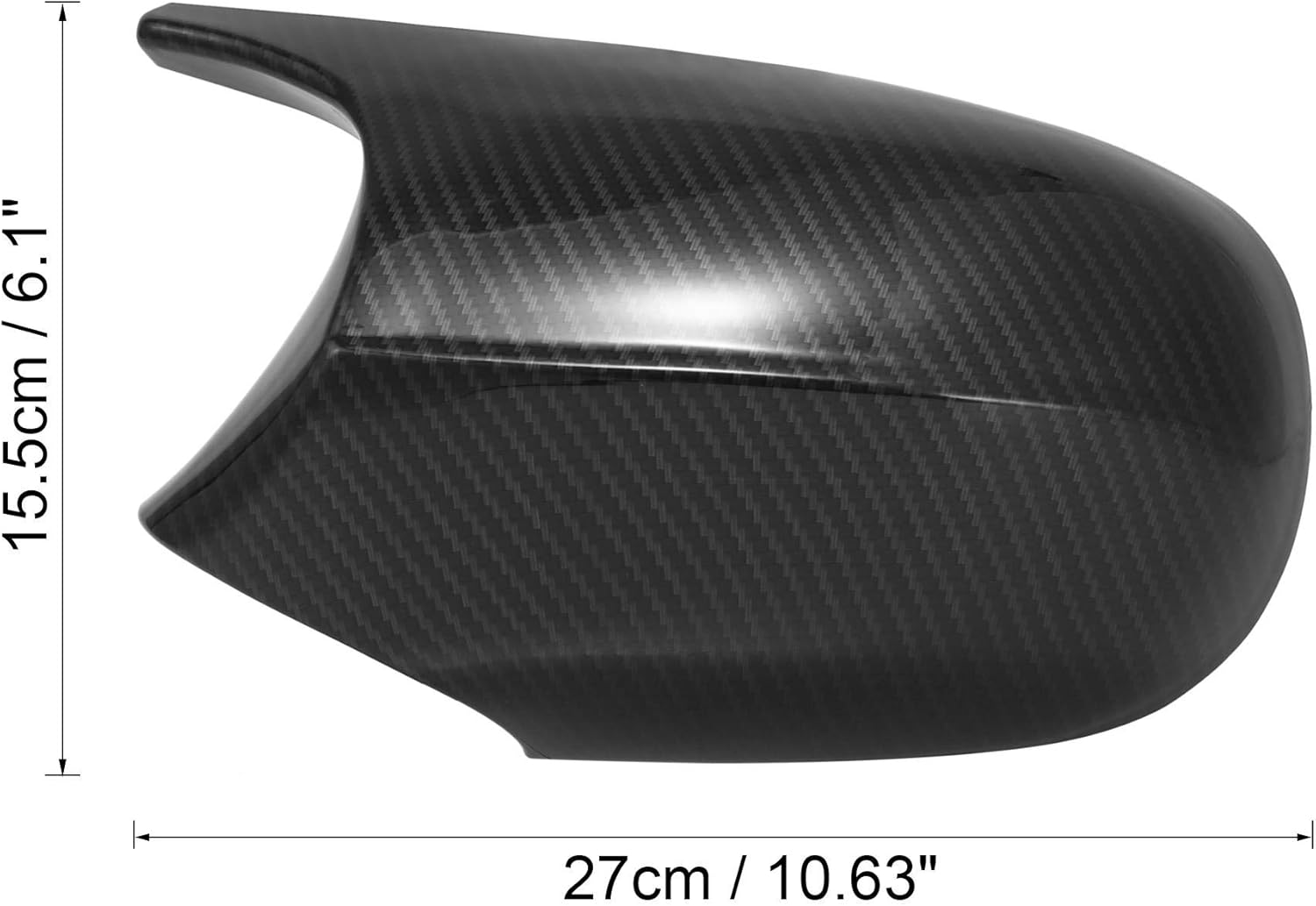 X AUTOHAUX Pair Exterior Rear View Mirror Housing Door Wing Mirror Cover Cap Carbon Fiber Pattern M3 Style for BMW 3 Series E90 E91 E92 E93 Facelifted 2008-2011