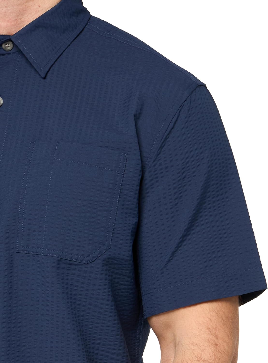 Eddie Bauer Men's Tall Short Sleeve Pack It Seersucker 2.0 Dusk - Image 3