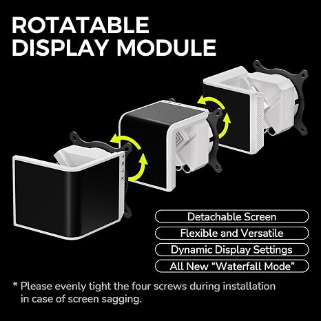 TRYX PANORAMA SE 360 ARGB White 360mm AIO Rotatable 6.67'' AMOLED Curved Screen 3D Anamorphic Effect Customizable AIO Cooler 360mm White Asetek Adela 280w TDP Intel LGA 1851/1700/1200/115X AMD AM5/AM4