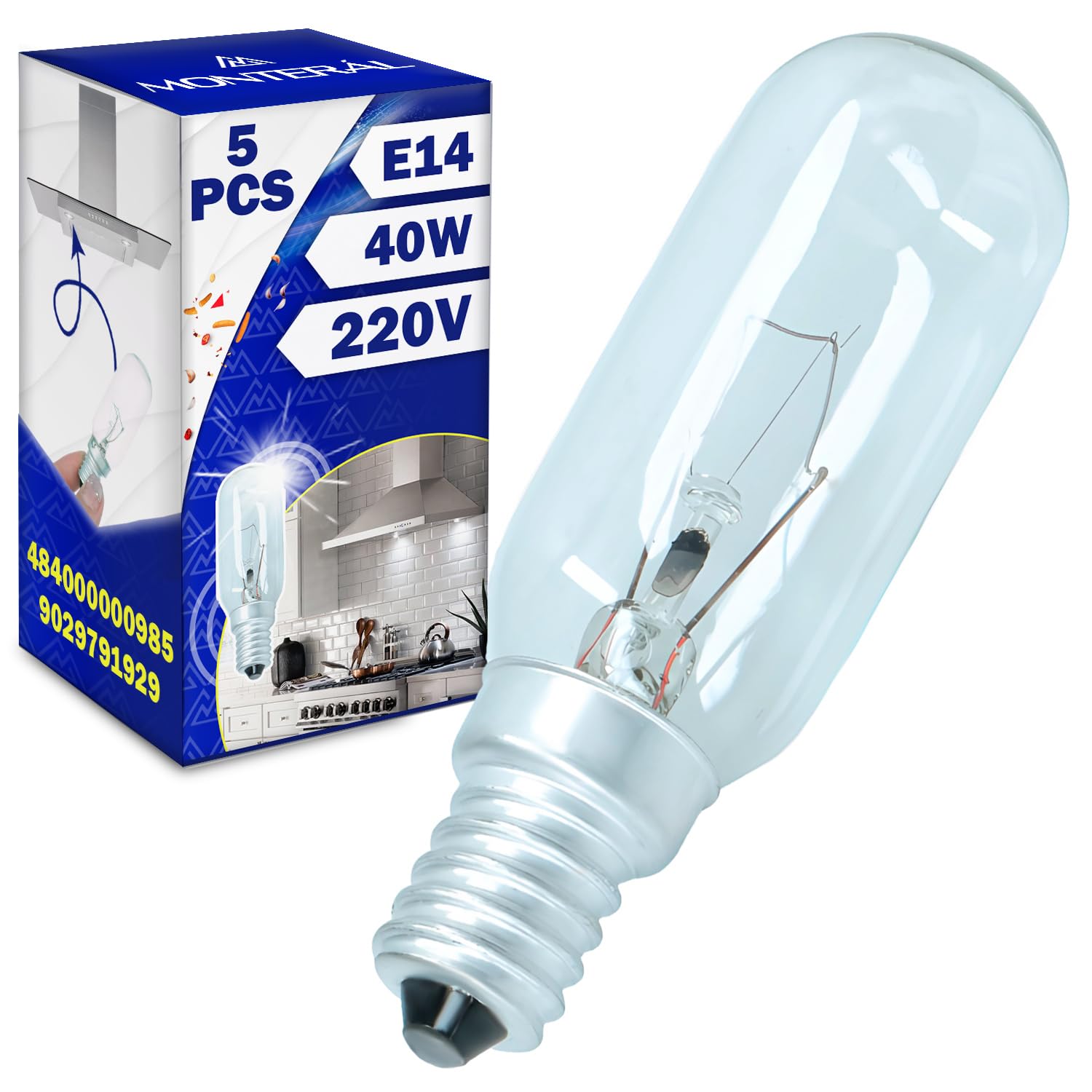 MONTERAL Bombilla E14 para Frigorifico 230V 15W con Código Original 481213418098 para Whirlpool 00602674 602674 para Bosch — view 28