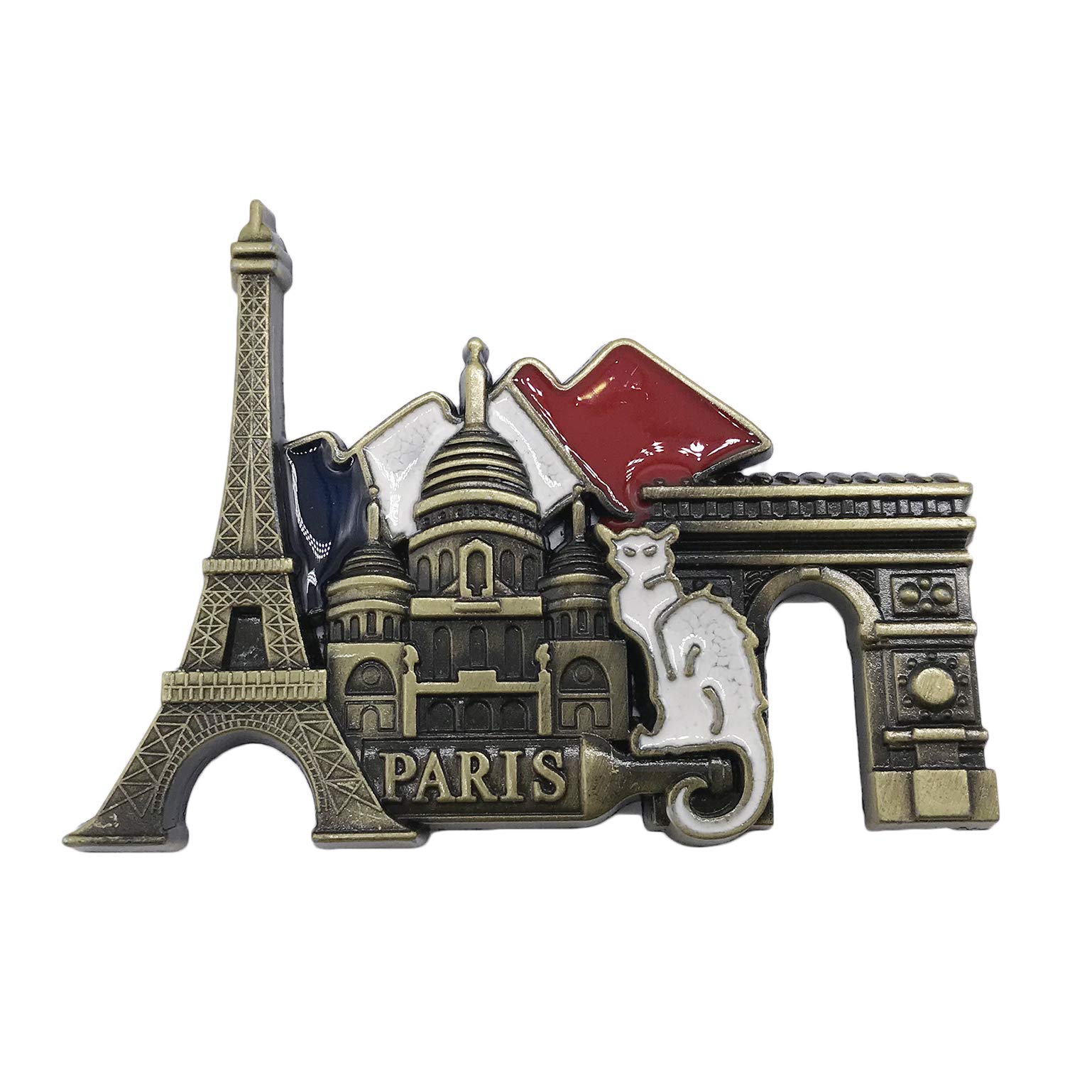 3D Paris France Refrigerator Fridge Tourist Metal Craft ic Stickers Home Kitchen Decoration Travel Gift