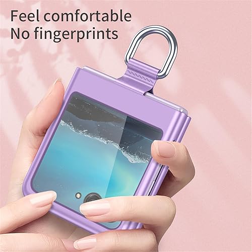 Miniatura 7 de Ephoou Funda compatible con Motorola Razr 40 Ultra con anillo, a prueba de golpes, funda protectora para Motorola Razr 40 Ultra QHZH, color negro
