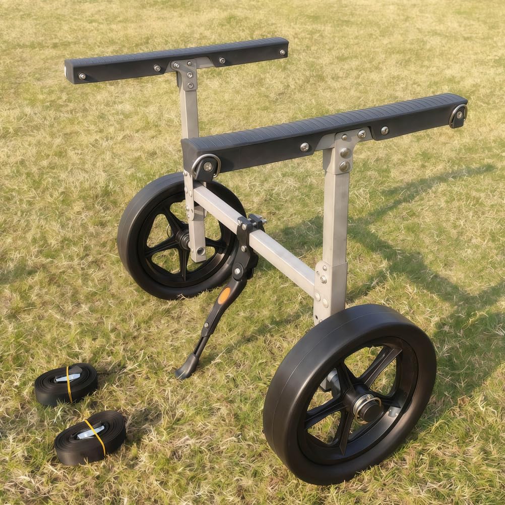 Faltbarer Kajakwagen, robuster Bootswagen für Kanu, Paddleboard, Schwimmmatte, Jon-Boot, 50 kg Kapazität