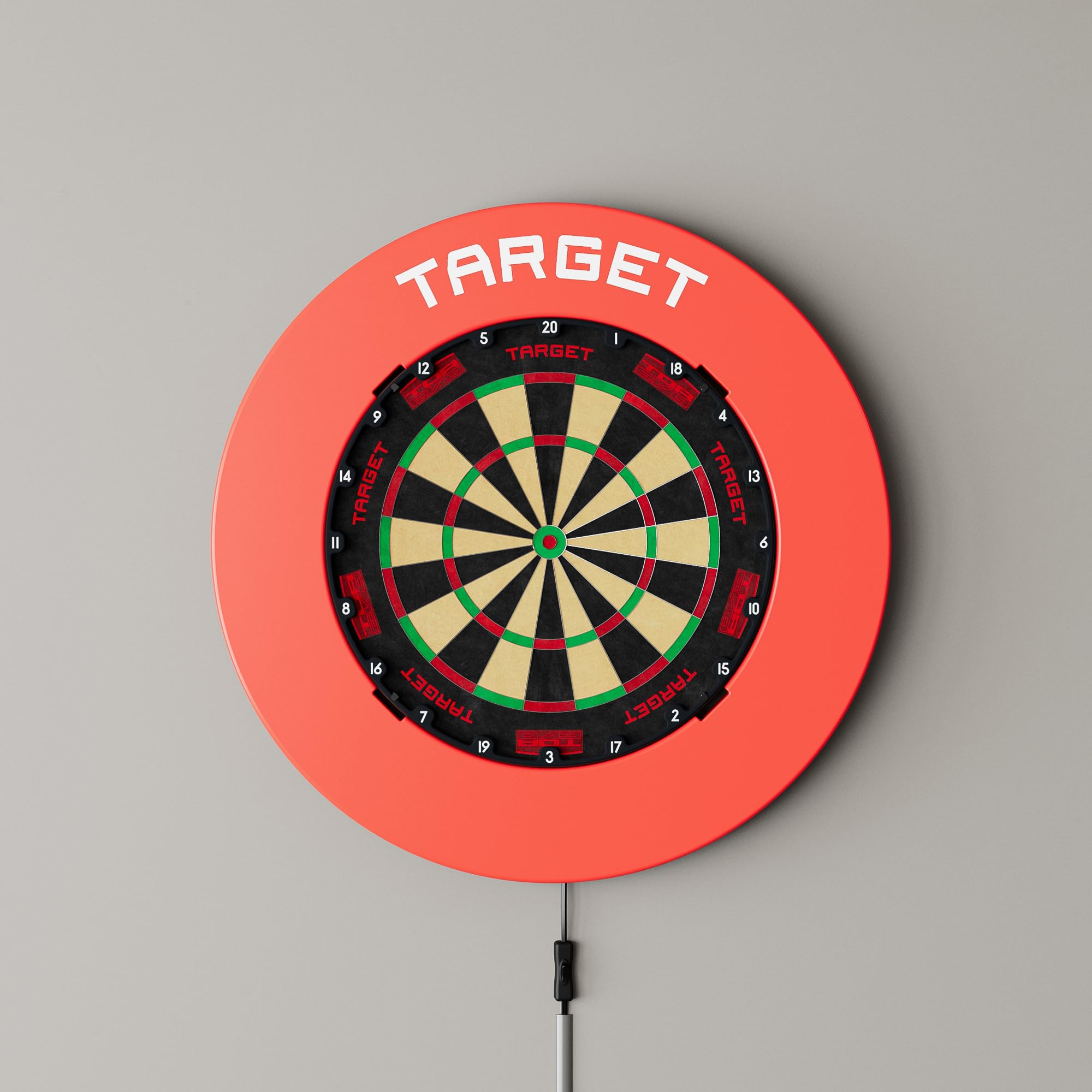 Target Darts Notched Dianas Dart Surround Protector Anillo, Rojo/Negro/Gris