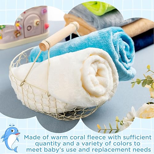 Miniatura 4 de 12 mantas suaves y mullidas para bebé, de franela, mullidas, cálidas, ligeras, acogedoras, de vellón, para recién nacidos, niños pequeños,