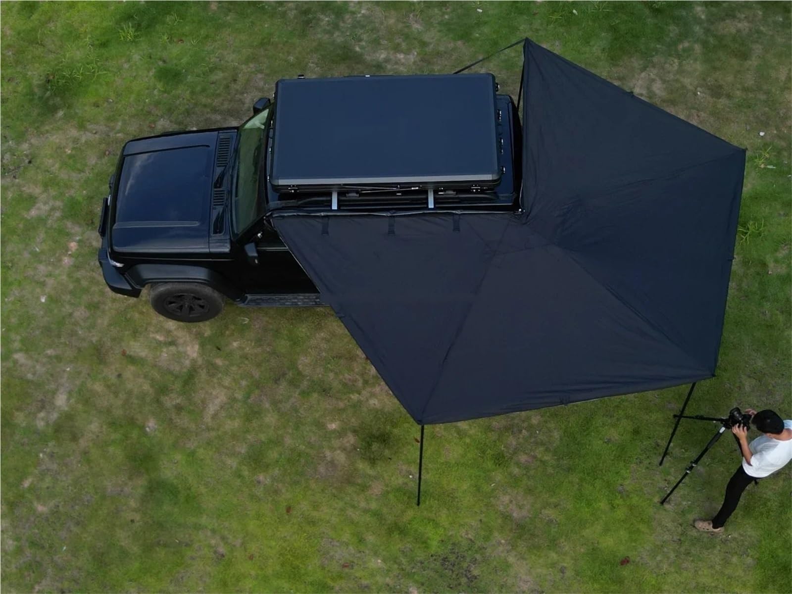 Zeltgarage Outdoor 2,2 m schwere, leichte Seitenmarkise für Vans, LKWs und Autos, 270 Grad freistehende Markise, freistehend Auto-Markise