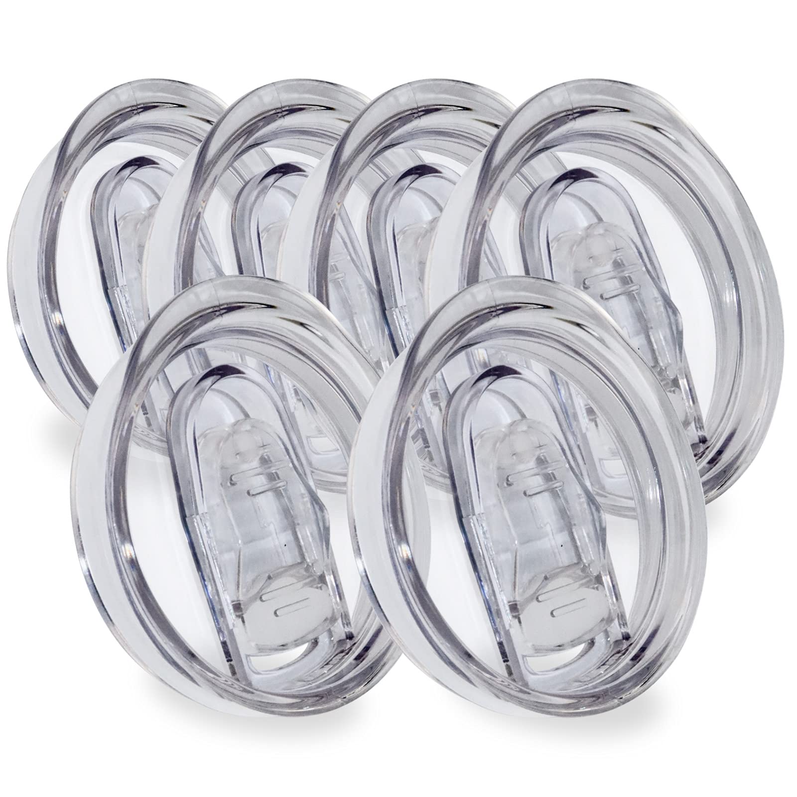 6 Pack 12oz Wine Tumbler Replacement Lids,Spill Proof Covers