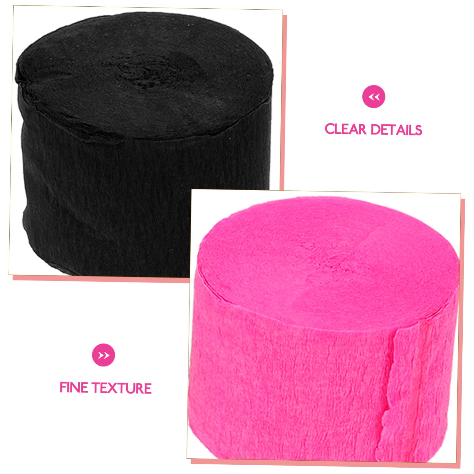 Operitacx DIY Streamer Decorations 6 Rolls of Crepe Paper Rolls for Party Wedding Birthday Events