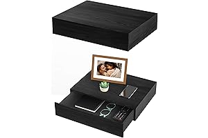 NiHome Floating Shelf with Hidden Drawer: Maximize Space, Enhance Aesthetics