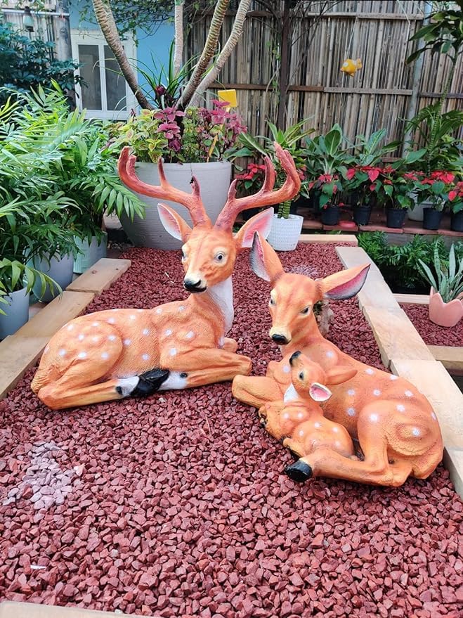 The Decorshed Sitting Deer Set with The Baby for Home Decor, Garden Decor-image-35