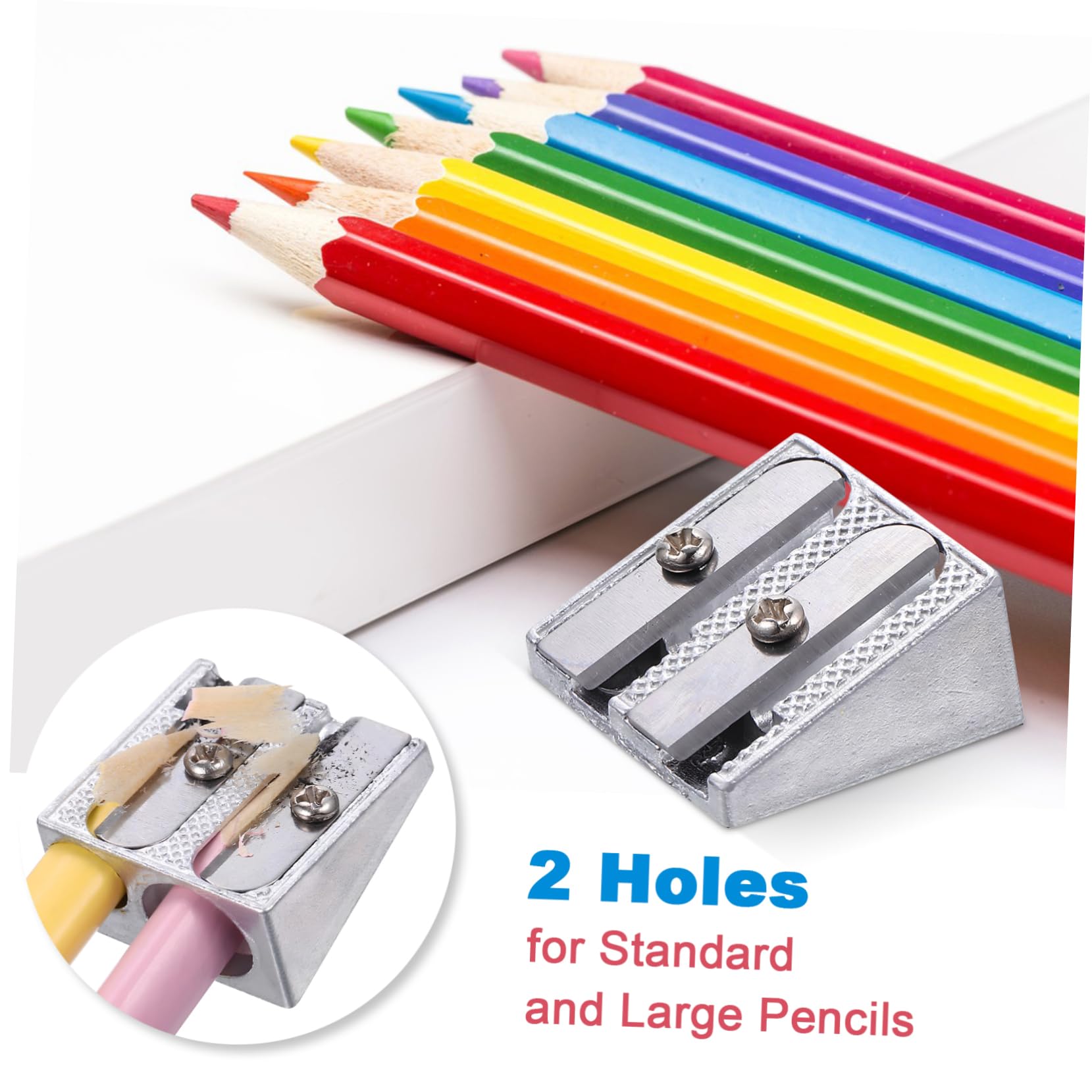 100pezzi Temperamatite Manuale Metallo Con Doppio Accessori Per Matite Portatili Per Scuola e Ufficio e Leggero
