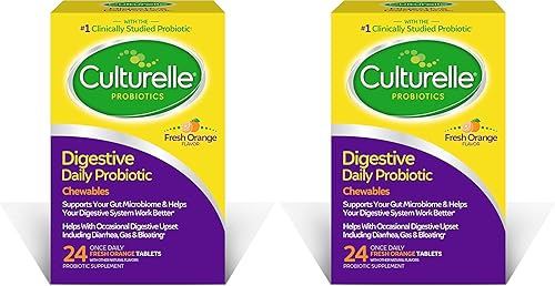 Culturelle Digestive Health Daily Probiotic Chewables, probióticos para hombres y mujeres, cepa probiótica más estudiada clínicamente, 10 mil disponible en Yaxa Guatemala